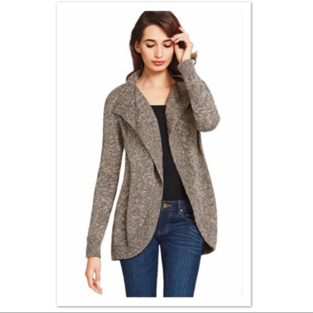 CAbi Gray & Khaki Swear by Sweater XS